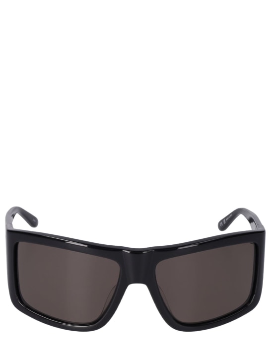 Courreges: Shock 2 squared acetate sunglasses - Black - men_0 | Luisa Via Roma