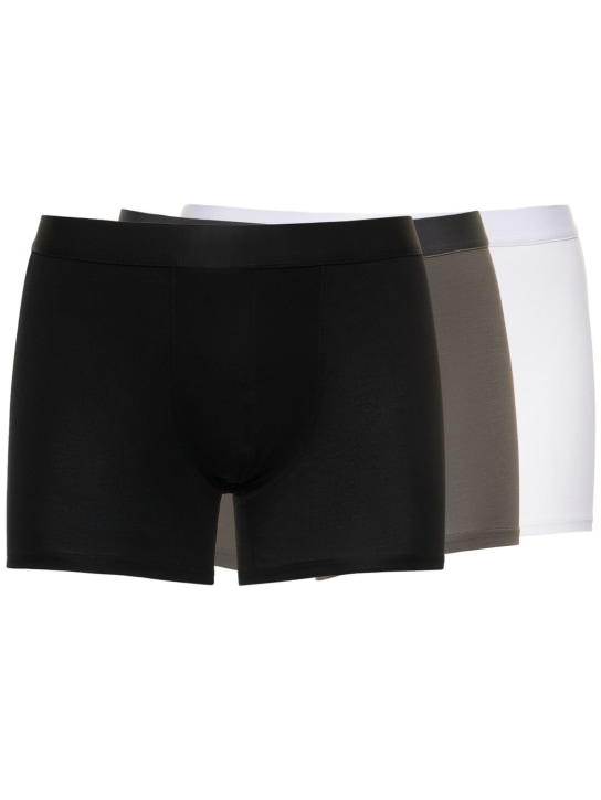 CDLP: 莱赛尔纤维内裤3条套装 - Black/Grey/White - men_0 | Luisa Via Roma