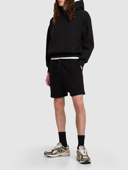 CDLP: ボクシーコットンテリースウェットショートパンツ - ブラック - men_1 | Luisa Via Roma