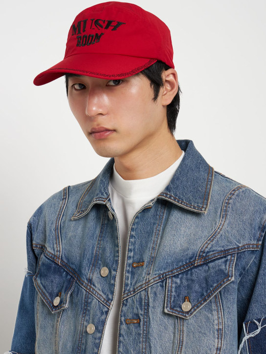Andersson Bell: Mushroom embroidery cotton cap - Red - men_1 | Luisa Via Roma