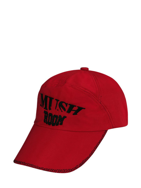 Andersson Bell: Mushroom embroidery cotton cap - Red - men_0 | Luisa Via Roma