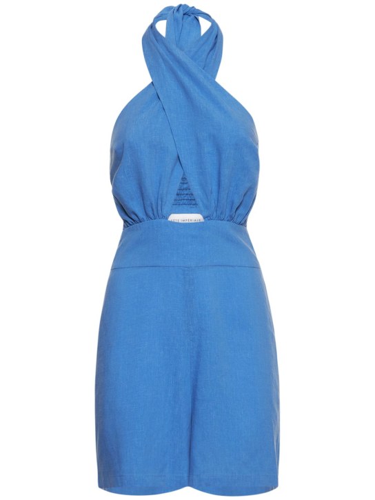 Fête Impériale: Mono de lino - Azul - women_0 | Luisa Via Roma