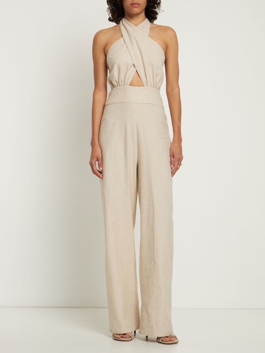Fête Impériale: Jumpsuit de algodón - Beige - women_1 | Luisa Via Roma