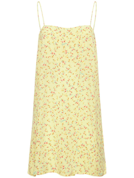 Rotate: Robe courte en viscose jacquard - Jaune - women_0 | Luisa Via Roma