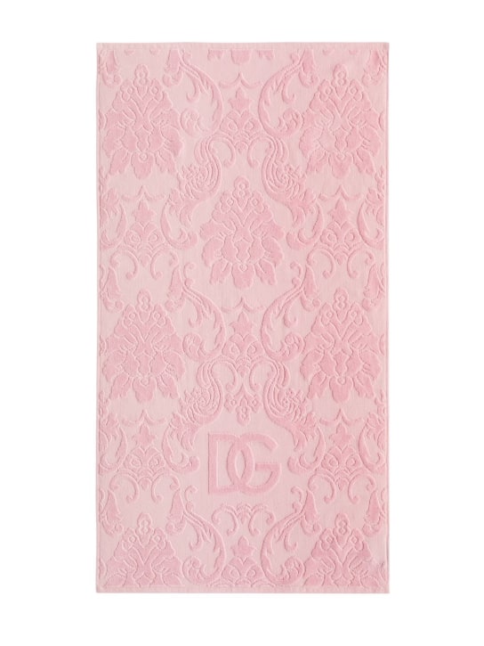 Dolce&Gabbana: Set of 5 cotton jacquard towels - Pink - ecraft_3 | Luisa Via Roma