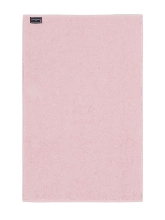 Dolce&Gabbana: 棉质毛巾布浴室防滑垫 - 粉色 - ecraft_1 | Luisa Via Roma