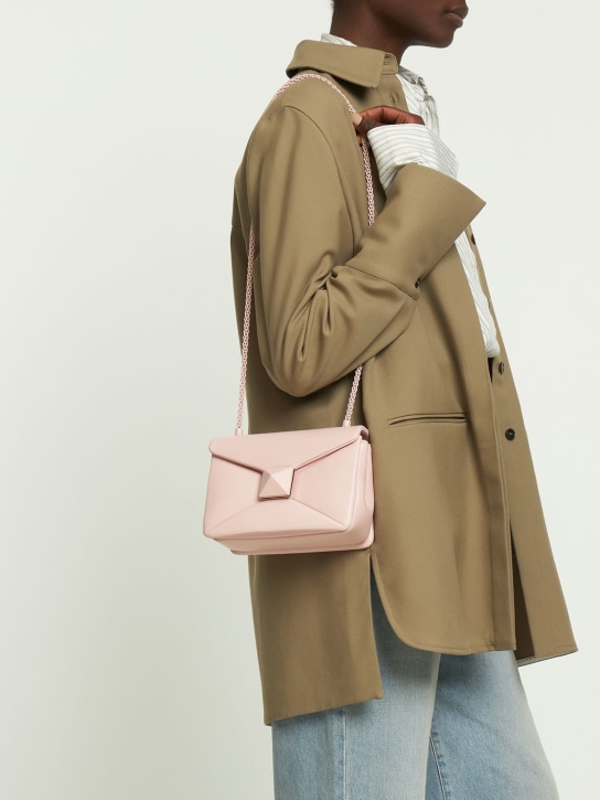 Valentino Garavani: One Stud small nappa shoulder bag - Pink - women_1 | Luisa Via Roma