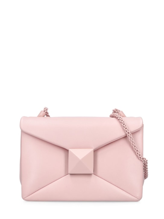 Valentino Garavani: One Stud small nappa shoulder bag - Pink - women_0 | Luisa Via Roma