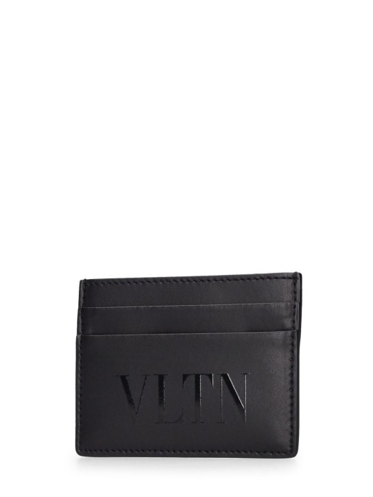 Valentino Garavani: VLTN Small Credit Card Holder - Black - men_1 | Luisa Via Roma