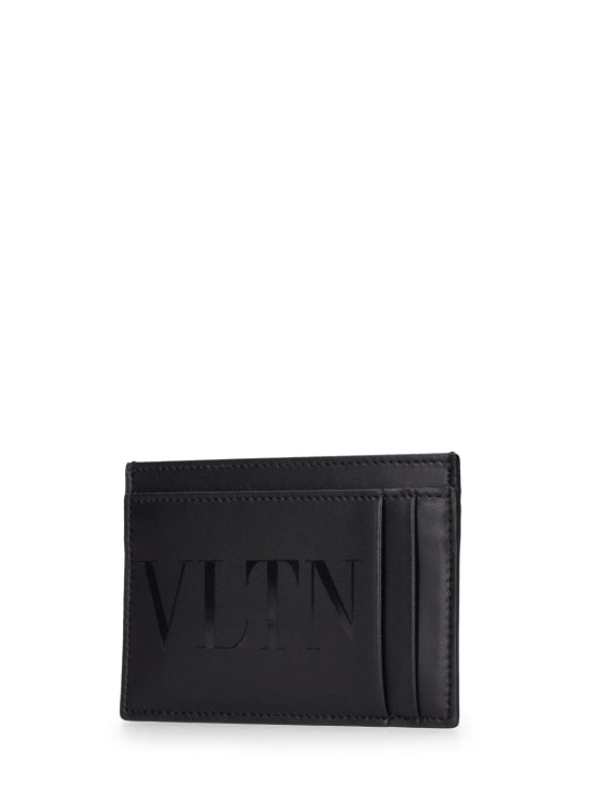 Valentino Garavani: VLTN small credit card holder - Black - men_1 | Luisa Via Roma