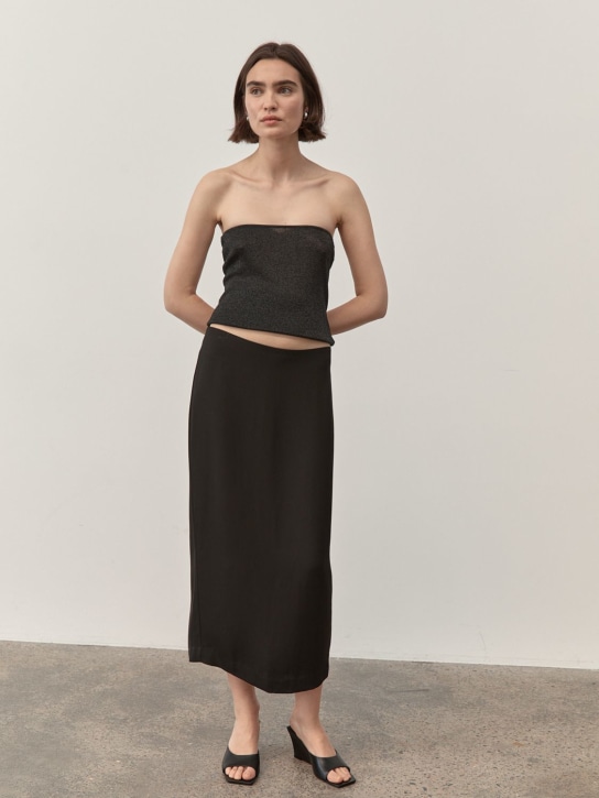 St. Agni: Low waist midi pencil skirt - women_1 | Luisa Via Roma