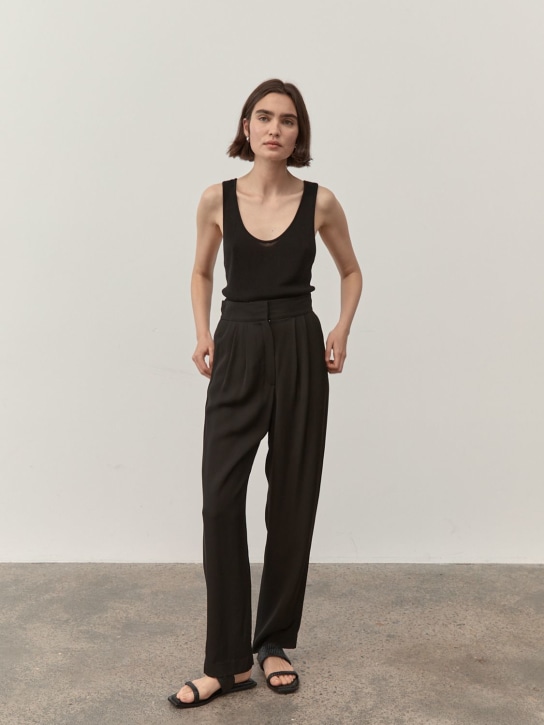 High waist pleated twill pants - St. Agni - Women | Luisaviaroma