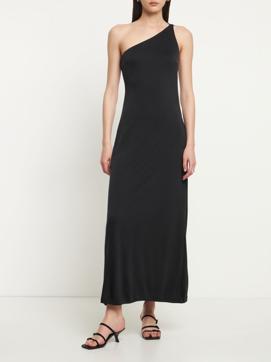 Third Form: Mode one shoulder cutout maxi dress - Black - women_1 | Luisa Via Roma