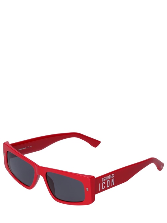 Dsquared2: D2 ICON squared sunglasses - Red/Grey - women_1 | Luisa Via Roma