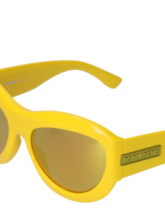 Dsquared2: D2 oval acetate sunglasses - Yellow/Gold - men_1 | Luisa Via Roma