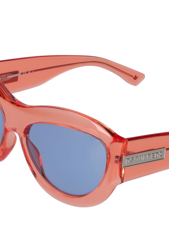 Dsquared2: D2 oval acetate sunglasses - Orange/Blue - women_1 | Luisa Via Roma