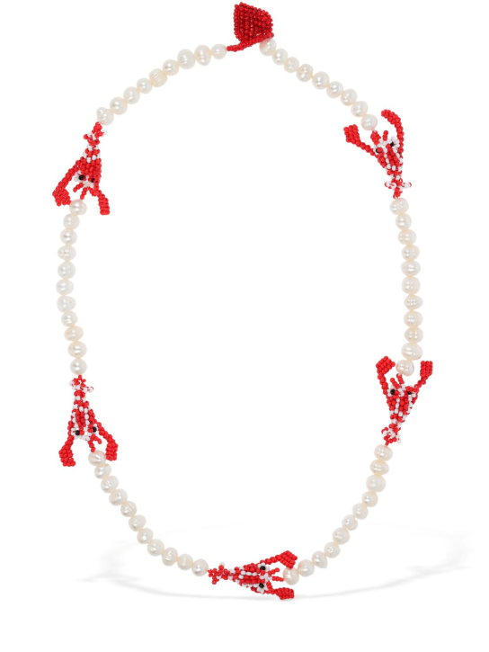 Pura Utz: Pearly lobster love necklace - women_0 | Luisa Via Roma
