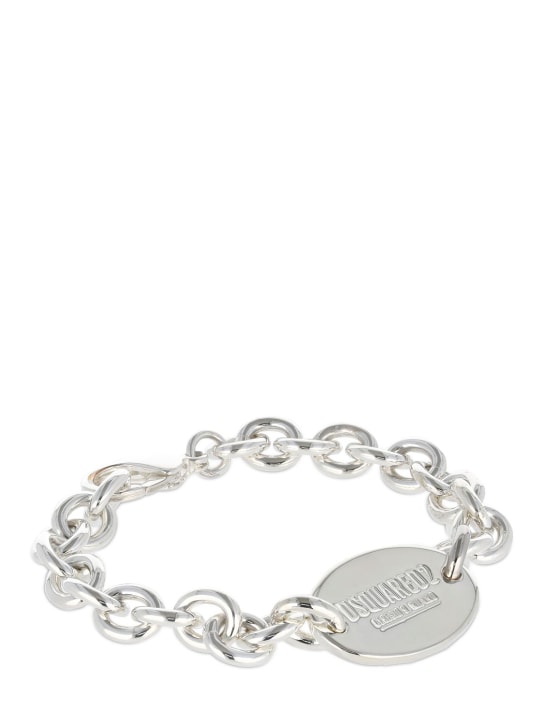 Dsquared2: Bracciale a catena con logo - men_1 | Luisa Via Roma