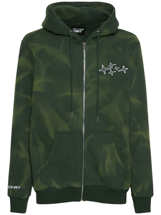 Washed flared zip up hoodie Retrovert Men Luisaviaroma