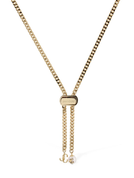 Jimmy Choo: Bon Bon long necklace w/ charms - Gold - women_0 | Luisa Via Roma