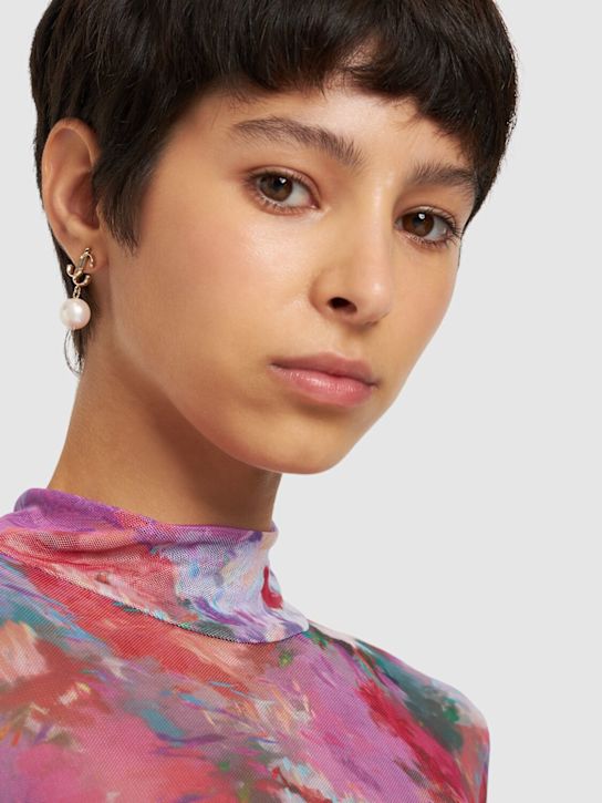 Jimmy Choo: JC imitation pearl drop earrings - women_1 | Luisa Via Roma