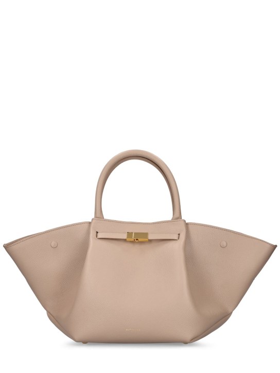 DeMellier: Midi New York grain leather tote bag - women_0 | Luisa Via Roma