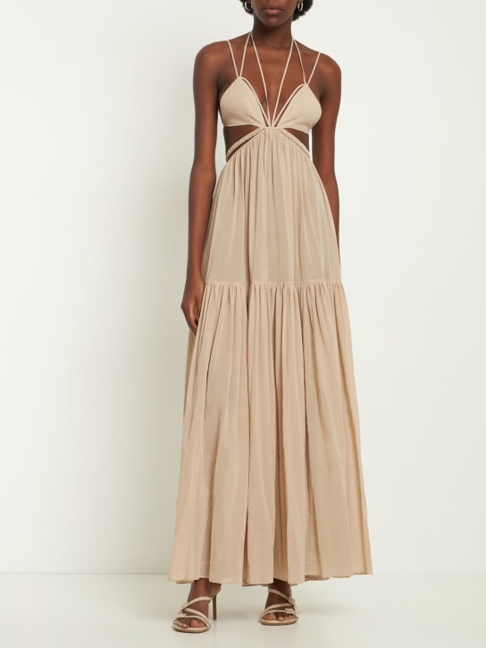 Nensi Dojaka: Vestito con reggiseno e cintura - Beige - women_1 | Luisa Via Roma