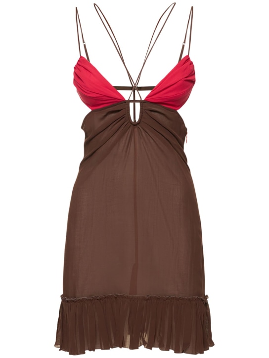 Sheer keyhole crossed mini dress - Nensi Dojaka - Women | Luisaviaroma