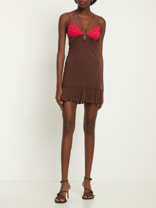 Nensi Dojaka: Minikleid mit Schlüssellloch - Fuchsia/Chestnu - women_1 | Luisa Via Roma