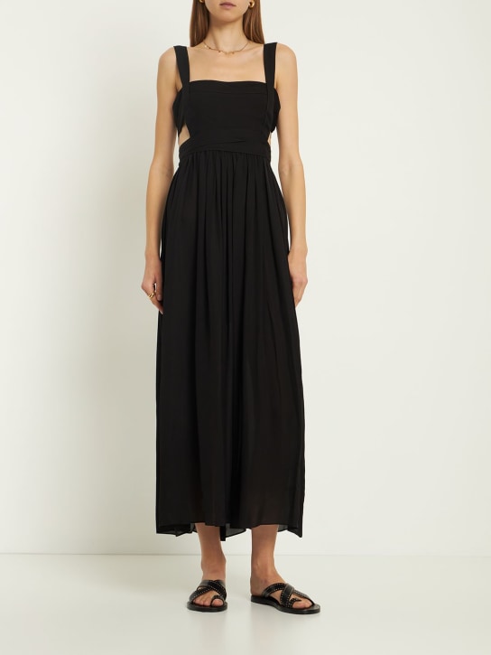 Matteau: Bandage wrap midi dress - Black - women_1 | Luisa Via Roma