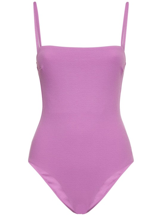 Matteau: Maillot de bain une pièce en nylon à col carré - Rose - women_0 | Luisa Via Roma