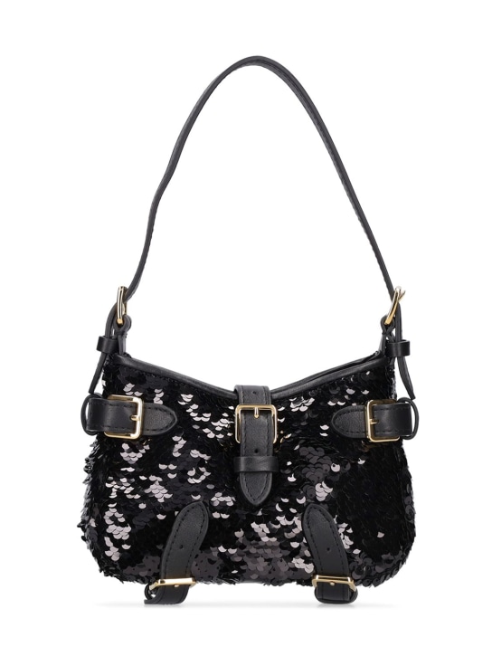 ALTUZARRA: Mini braid sequins top handle bag - Black - women_0 | Luisa Via Roma