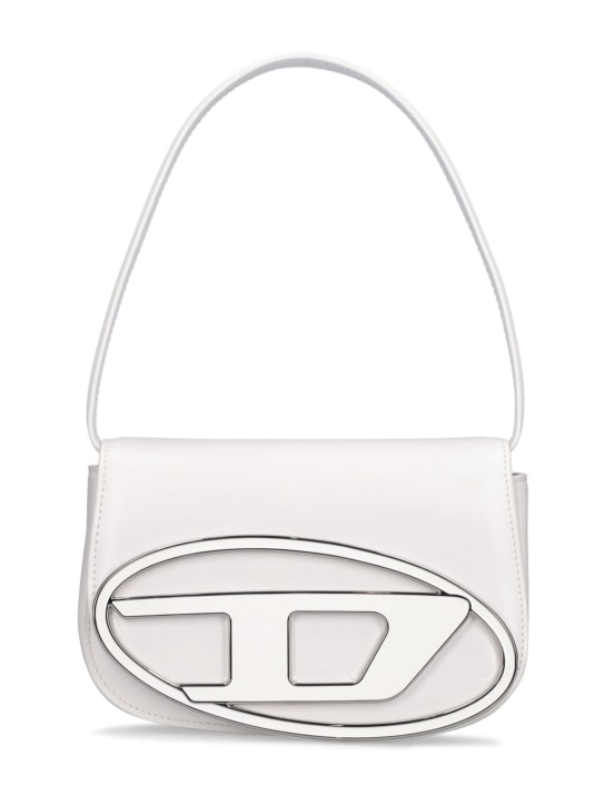 Diesel: 1DR leather shoulder bag - White - women_0 | Luisa Via Roma