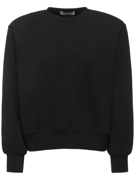 The Frankie Shop: Vanessa cotton jersey sweatshirt - Black - women_0 | Luisa Via Roma