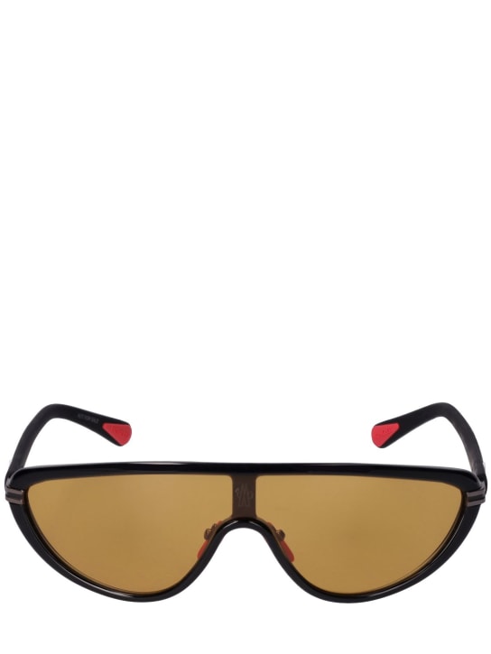 Moncler: Vitiesse mask sunglasses - Black/Brown - men_0 | Luisa Via Roma