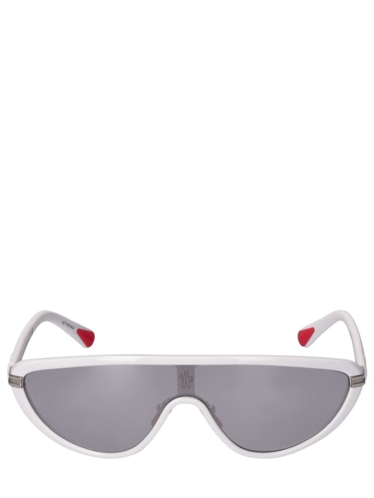 Moncler: Vitiesse mask sunglasses - White/Mirror - women_0 | Luisa Via Roma