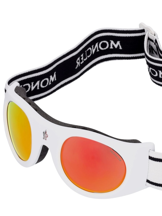 Moncler: Skischutzbrille „ML0051“ - White/Mirror - men_1 | Luisa Via Roma