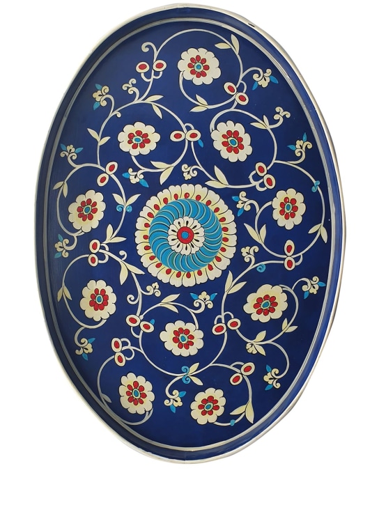 Les Ottomans: Ikat手绘铁质杂物盘 - 多色 - ecraft_0 | Luisa Via Roma