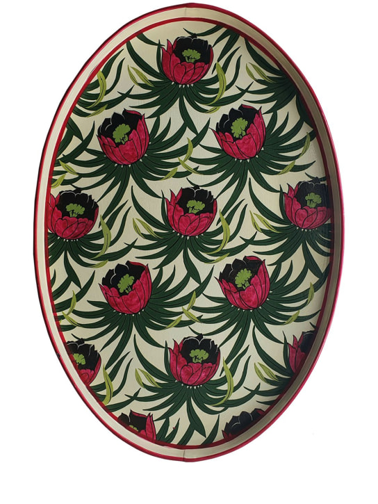 Les Ottomans: Plateau en fer peint à la main Ikat - Multicolore - ecraft_0 | Luisa Via Roma