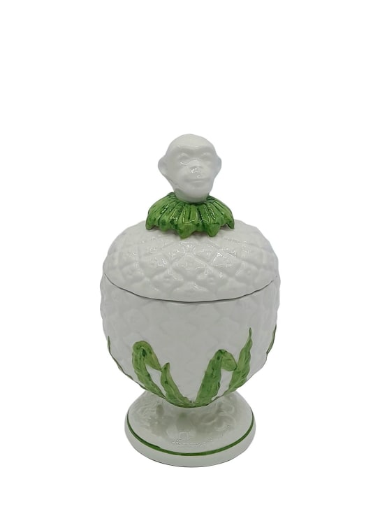 Les Ottomans: Ceramic monkey container - Beyaz - ecraft_0 | Luisa Via Roma