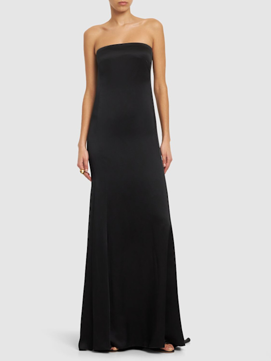 Esmee silk strapless gown - Thumbnail 2