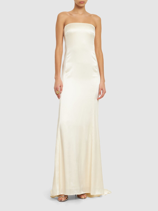 Esmee silk strapless gown - Thumbnail 2