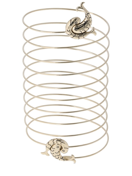 Pucci: Bracciale a spirale con charm pesci - Oro - women_0 | Luisa Via Roma
