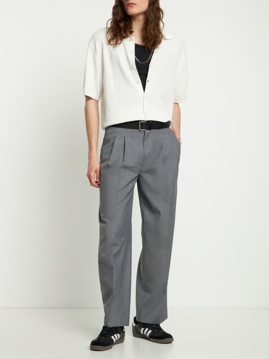Dunst: 5-pocket wide leg wool blend pants - men_1 | Luisa Via Roma
