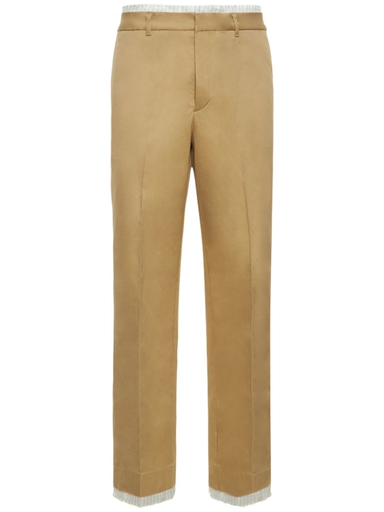 Dunst: Straight layered chino pants - Classic Beige - men_0 | Luisa Via Roma