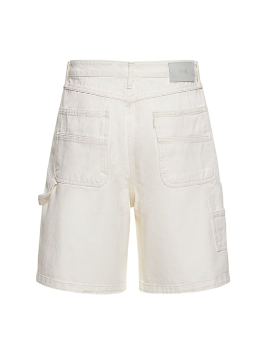 Dunst: Curved denim cargo shorts - Sea Salt - men_4 | Luisa Via Roma