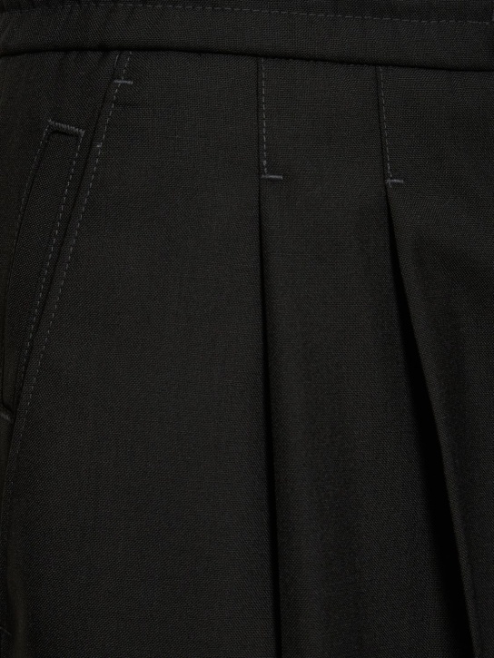Dunst: 5-pocket wide leg wool blend pants - Black - men_1 | Luisa Via Roma