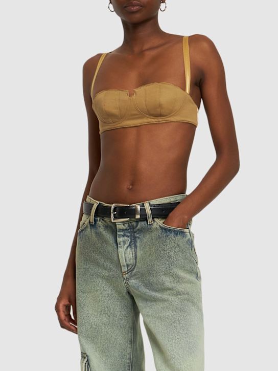 The Maia cotton balconette bra - Thumbnail 2