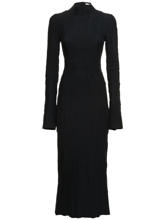 Interior: The Locasia棉质平纹针织长款连衣裙 - 黑色 - women_0 | Luisa Via Roma