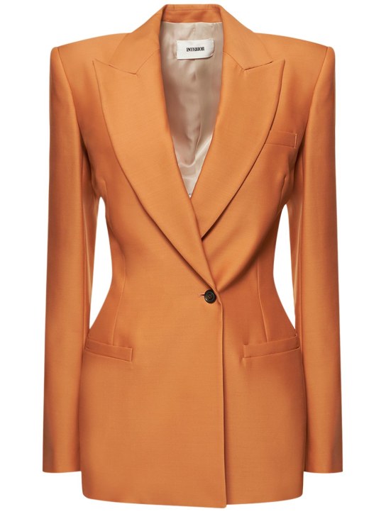 Interior: The Fontaine羊毛&真丝夹克 - 橙色 - women_0 | Luisa Via Roma